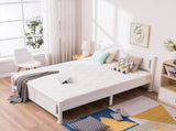 Queen Single Bunk Painted Melamine Veneer & Pine MDF Frame Vertical Striped Decorative 20571204