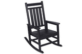 Outdoor Rocking Chair Set for Adults, All Weather Resistant Porch Rocker for Lawn Garden, Black W2103P278567