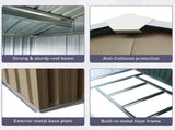 8ft x 6ft Outdoor Metal Storage Shed with Window Grey 02935286