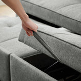 3 in 1 Convertible Sleeper Sofa Bed, Modern Fabric Loveseat Futon Sofa Couch Pullout Bed, Small Love W2318P265840
