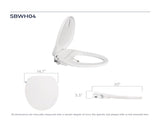 Electric Bidet Toilet Seat Adjustable Heated Seat with Dual Control Mode Elongated Smart Toilet Seat 96667333
