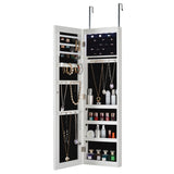 ZNTS Full Mirror Fashion Simple Jewelry Storage Cabinet With Led Light Can Be Hung On The Door Or Wall 97790042