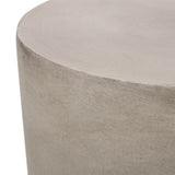 ZNTS Outdoor LightWeight Concrete Side Table,Light Gray 70886.00