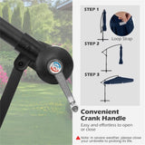 10 Feet Patio Cantilever Umbrella - Navy 11131892