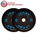 ZNTS Weight Plates, Rubber Bumper Plates, 2 Inch Steel Insert 45lb Bundle Options Available for Home Gym 44023376