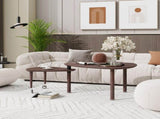 360 degree Rotatable modern Coffee Table for Living Room, solid wood legs with simply assemble W2899P372755