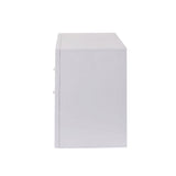 Wooden Nightstand with 2 Drawers and 1 Tray, White B016P252983