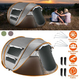 5-8 Person Pop Up Tent Automatic Setup Camping Tent Waterproof Instant Setup Tent with 4 Mosquito 07457536