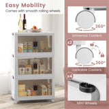 Stackable Storage Boxes Bins with Lockable Casters 25.5" x 16 x 43.5 12927087