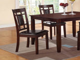 Modern Contemporary 5pc Dining Set Espresso Finish Unique Eyelet Back 4x Chairs Cushion Seats HS00F2232-ID-AHD