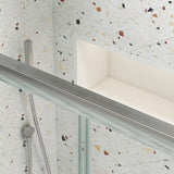 Bypass shower door, sliding door, with 1/4" tempered glass and Chromed finish 50-54"x70" W2122131036