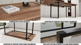 59 " dining table modern industrial rectangular MDF natural wood , 4-6 people, 1.5" thick T2396P279780