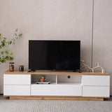 Modern TV stand for TVs up to 80'' , Media Console with Multi-Functional Storage, Entertainment WF313575AAK