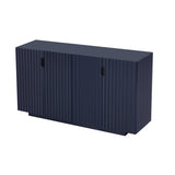 TREXM 4 Wavy Doors Ample Storage Space Sideboard with Adjustable Shelves and Retro Copper Handles N715P183992M