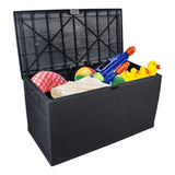 ZNTS 120gal 460L Outdoor Garden Plastic Storage Deck Box Chest Tools Cushions Toys Lockable Seat 62361344