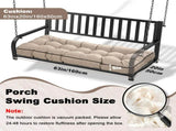 Outdoor Bench Cushion, 63 20 4 Inch, Tufted Waterproof Swing Cushion with Ties, for Patio Bench 49674347