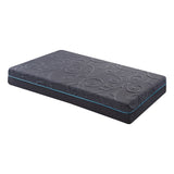8" Twin Size Bed Mattress Gel-Infused Memory Foam Hybrid Mattress, Dark Gray, Mattress in a Box, B011P213342