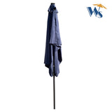 10 x 6.5t Rectangular Patio Solar LED Lighted Outdoor Umbrellas with Crank and Push Button Tilt for W65638632