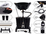 Portable Shampoo Bowl with Electric Pump and 2 Water Tanks, Portable Hair Washing Sink with Sprayer 02891225