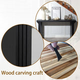 58in Modern Minimalist Black Wooden Console Table for Entryway, Living Room, and Hallway Versatile W2729P252797