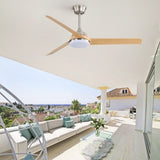 52 Inch Ceiling Fan with 22W LED Light and Remote Control 5 ABS Blades for Living Room W934P230528