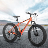 ZNTS S26109 26 Inch Fat Tire Bike Adult/Youth Full Shimano 21 Speed Mountain Bike, Dual Disc Brake, W1856121710