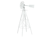 8FT Weather Resistant Yard Garden Windmill White 61519287
