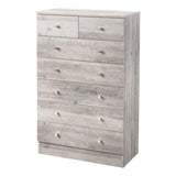 ZNTS Modern Simple 7-Drawer Dresser Gray 00534308