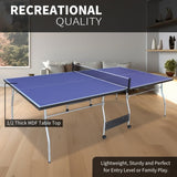 ZNTS 8ft Mid-Size Table Tennis Table Foldable & Portable Ping Pong Table Set for Indoor & Outdoor Games 37877415