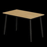 Modern minimalist wood grain tabletop dining table, stylish dining table, kitchen dining table, W1727P229029