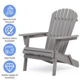 Wood Patio Chair for Garden Outdoor Wooden Folding Adirondack Chair Set of 2 Solid Cedar Wood W139058446
