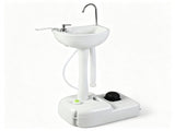 Portable Camping Sink with Foot Pump, 17L Large Capacity Hand Wash Stand with Rolling Wheels & 65749048