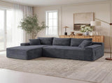 94.5" Cloud Modular Sectional Sofa Couch with L-Shape Chaise,Modern Minimalist Upholstered Couches W5515P479903