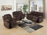 Comfortable Motion Sofa 1pc Couch Living Room Furniture Chocolate Padded Suede Plush Cushion Metal B011P205572