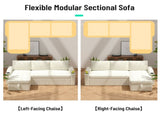 Convertible Corduroy L-shaped Sectional Bed With Storage & Cup Holder Armrest Modern Sleeper 85110393