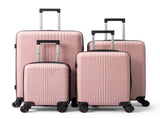 Non-TSA customs lock four-in-one PP trolley suitcase, 16in, 20in, 24in, 28in, PP material, rose gold 32533903