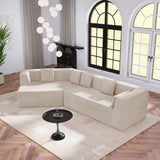 127.5'' Modern Minimalist Sofa With Deep Seat,No Assembly Needed 81311529