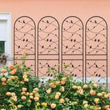 4 Pack Metal Garden Trellis 71" x 19.7" Rustproof Trellis for Climbing Plants Outdoor Flower Support W1586P268006