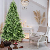 Artificial 6ft Green Christmas Tree with 1339PVC/Hard Needle Mixed Branch Tips, memory wireiron 65126189