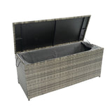 ZNTS Outdoor Storage Box, 113 Gallon Wicker Patio Deck Boxes with Lid, Outdoor Cushion Storage for Kids W329138976
