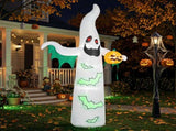 12ft Inflatable Halloween Decor with Flashing Bats & Ghosts, 4 LED Lights 82 String Lights, 46857457