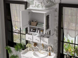 4-in-1 Bathroom Mirror Cabinet, 24-inch Wall Mounted Medicine Cabinet with Drawers & Organizer 67622975