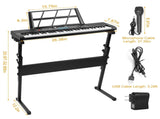 61 Key Kids Piano Toy with Adjustable Stand & Microphone - Multifunctional Electronic Keyboard with 87964547