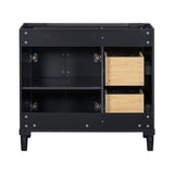 36'' Bathroom Vanity without Sink, Freestanding Bathroom Storage Cabinet with 2 Drawers and a WF322109AAB