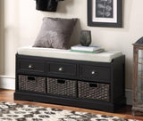 U_STYLE Homes Collection Wood Storage Bench with 3 Drawers and 3 Baskets WF323641AAB