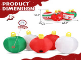 6.9 FT Lighted Christmas Inflatable Decoration, Inflatable Five Christmas Balls, Funny Blow Up Yard 92958187