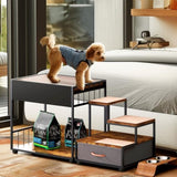 ZNTS Pet Step Window Perch,Bunk Beds Window Perch for Dogs Bedside Lounge Elevated Dog Bed Multi-Level W1687P181838