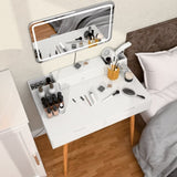 Makeup Vanity Desk with Removable Mirror and Lights, 3 Color Modes & Adjustable Brightness Dressing W760P304981