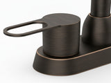 2 Handles Bathroom Sink Faucet, Oil Rubbed Bronze Centerset RV Bathroom Faucets for 2/3 Hole pop-up 60655507