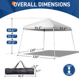 ZNTS 3 x 3M Portable Home Use Waterproof Folding Tent White 75658381